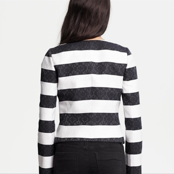 Banana Republic Striped Jacket Zip Work Blazer NWT - Picture 2 of 14